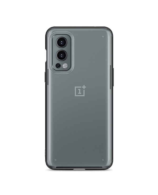 Black Frosted Clear Case Cover For OnePlus Nord 2