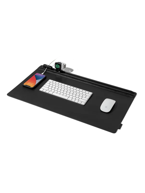 Snap On Organiser Desk Mat with Cable Holder + Phone Mount + Apple Watch Charging Stand