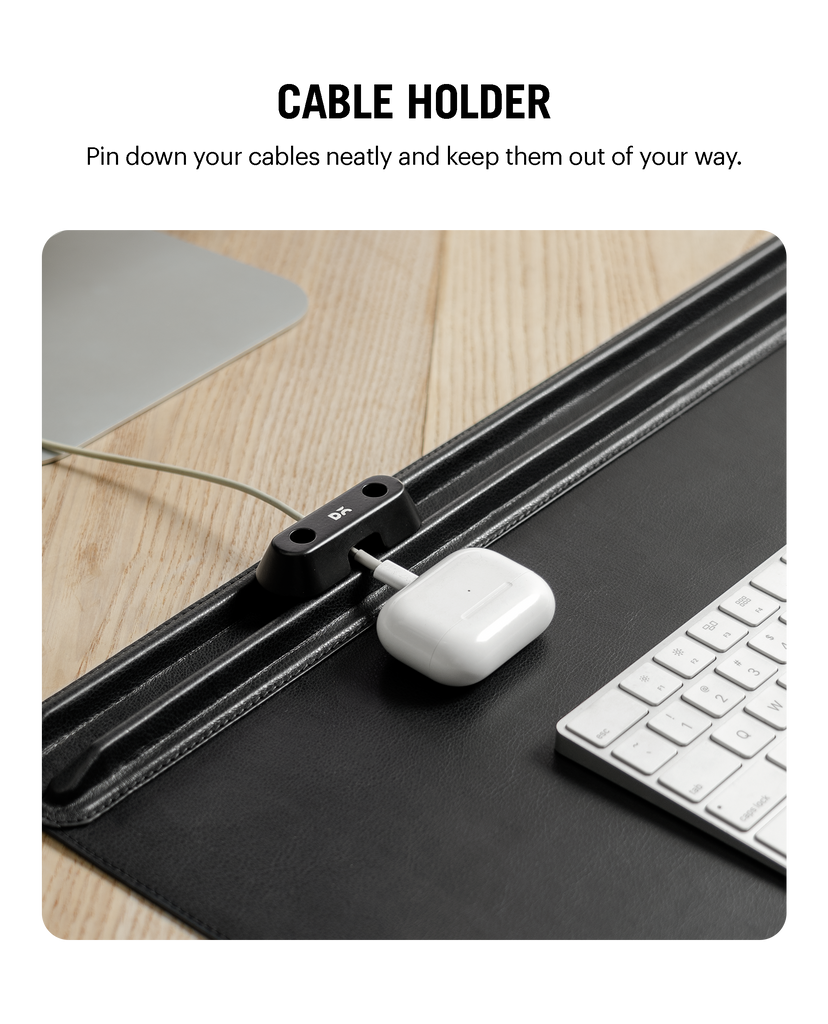 Snap On Organiser Desk Mat with Cable Holder + Phone Mount + Apple Watch Charging Stand