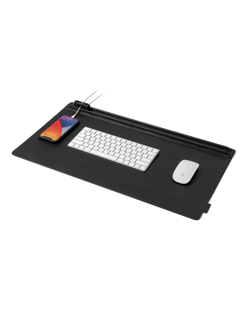 Snap On Organiser Desk Mat with Cable Holder + Phone Mount + Apple Watch Charging Stand