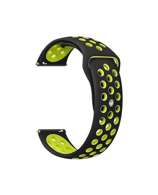 Black-Grey Annex Silicone WatchBand for Samsung/OnePlus/Fitbit Smartwatches