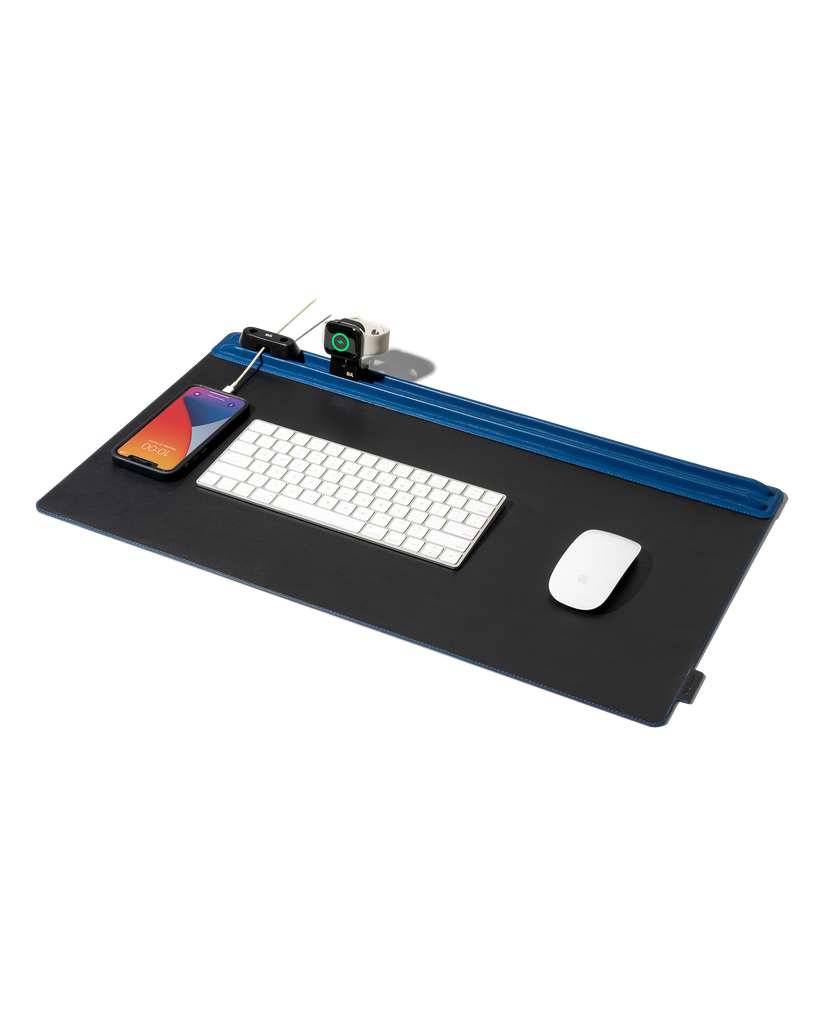 Snap On Organiser Desk Mat with Cable Holder + Phone Mount + Apple Watch Charging Stand