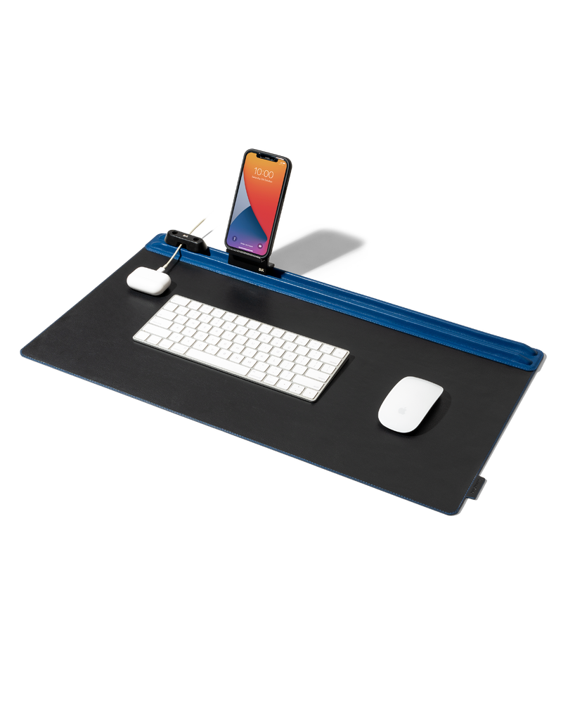 Snap On Organiser Desk Mat with Cable Holder + Phone Mount + Apple Watch Charging Stand