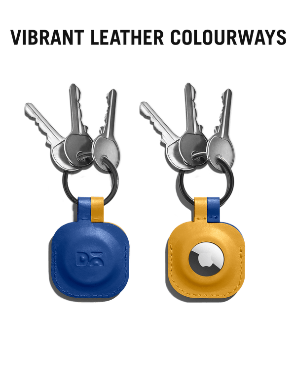 Blue-Mustard Zine AirTag Case (Square)