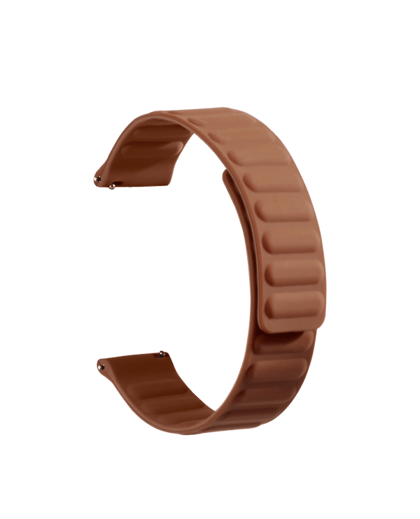 Black Silicone Magnetic Poppy WatchBand for Samsung/OnePlus/Fitbit Smartwatches (20mm)