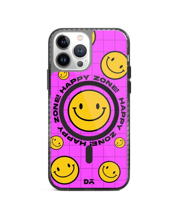 Pink Happy Zone Stride 2.0 Clear MagSafe Phone Case Cover For iPhone 14 Pro