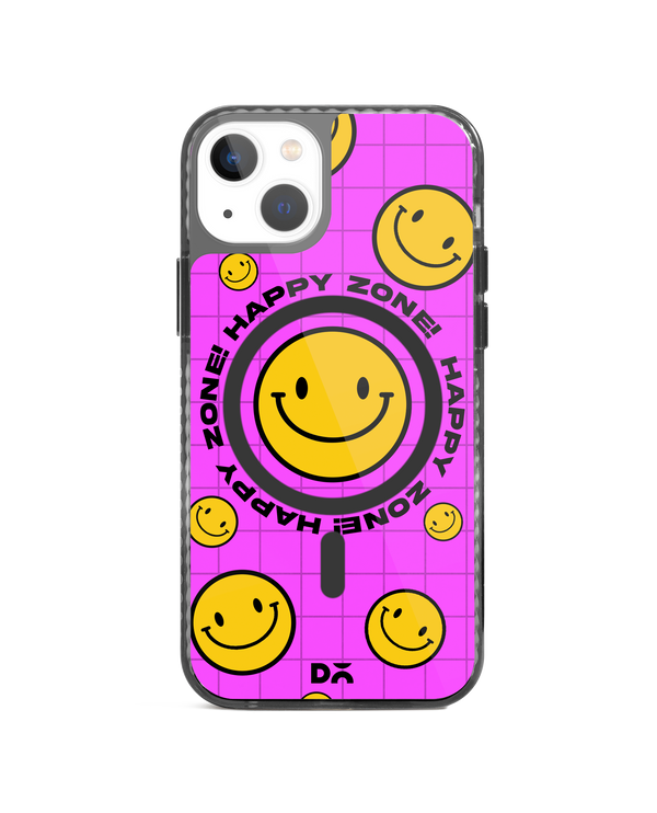 Pink Happy Zone Stride 2.0 Clear MagSafe Phone Case Cover For iPhone 15