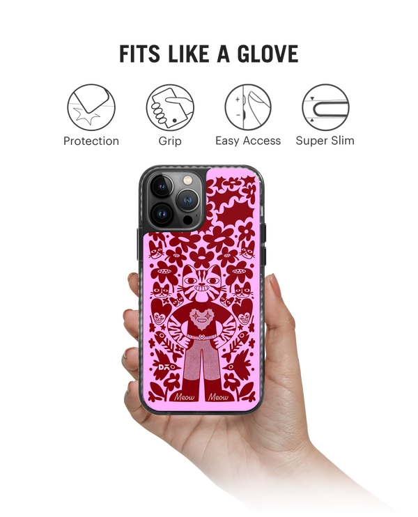 DailyObjects Purr Man Stride 2.0 Phone Case Cover For iPhone 14 Pro