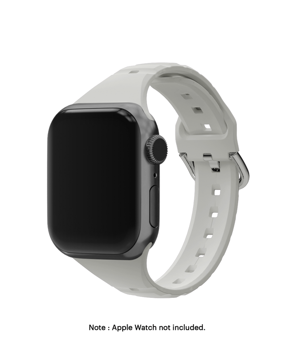 Grey Ribbed Silicone Apple WatchBand (42/44/45/49mm)