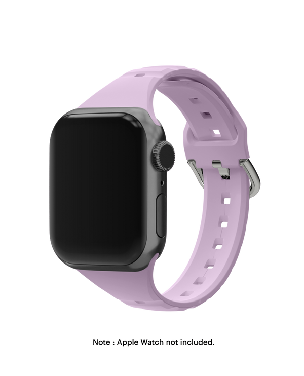 Grey Ribbed Silicone Apple WatchBand (42/44/45/49mm)
