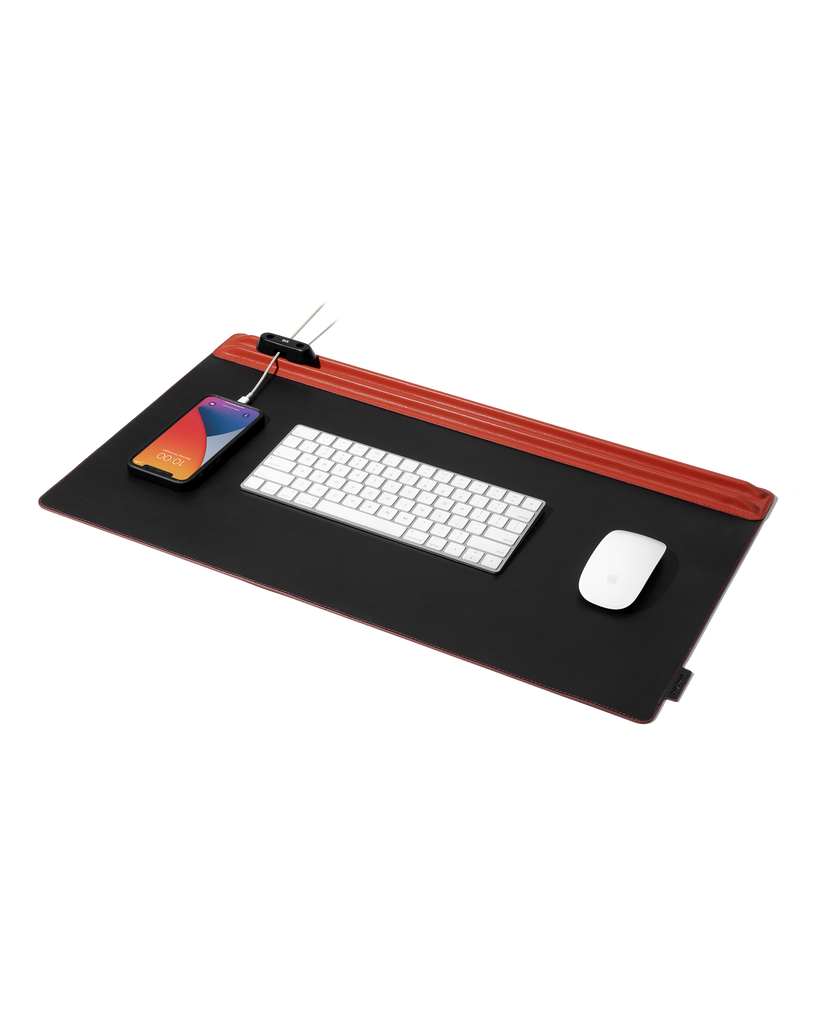 Snap On Organiser Desk Mat with Cable Holder + Phone Mount + Apple Watch Charging Stand