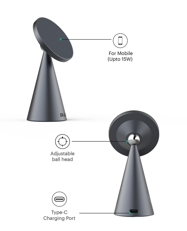 DailyObjects SURGE™ Max Conoid Magnetic Wireless Charger (15W)