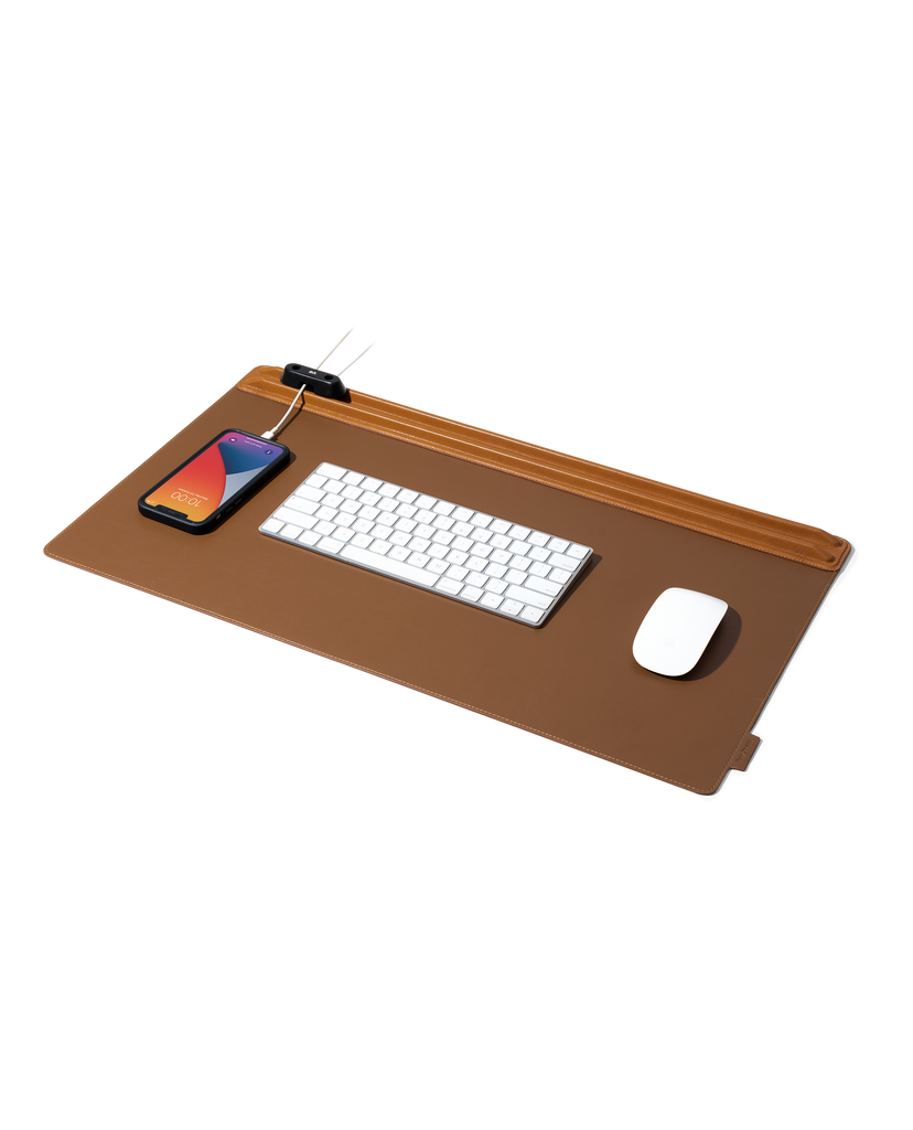 Snap On Organiser Desk Mat with Cable Holder + Phone Mount + Apple Watch Charging Stand