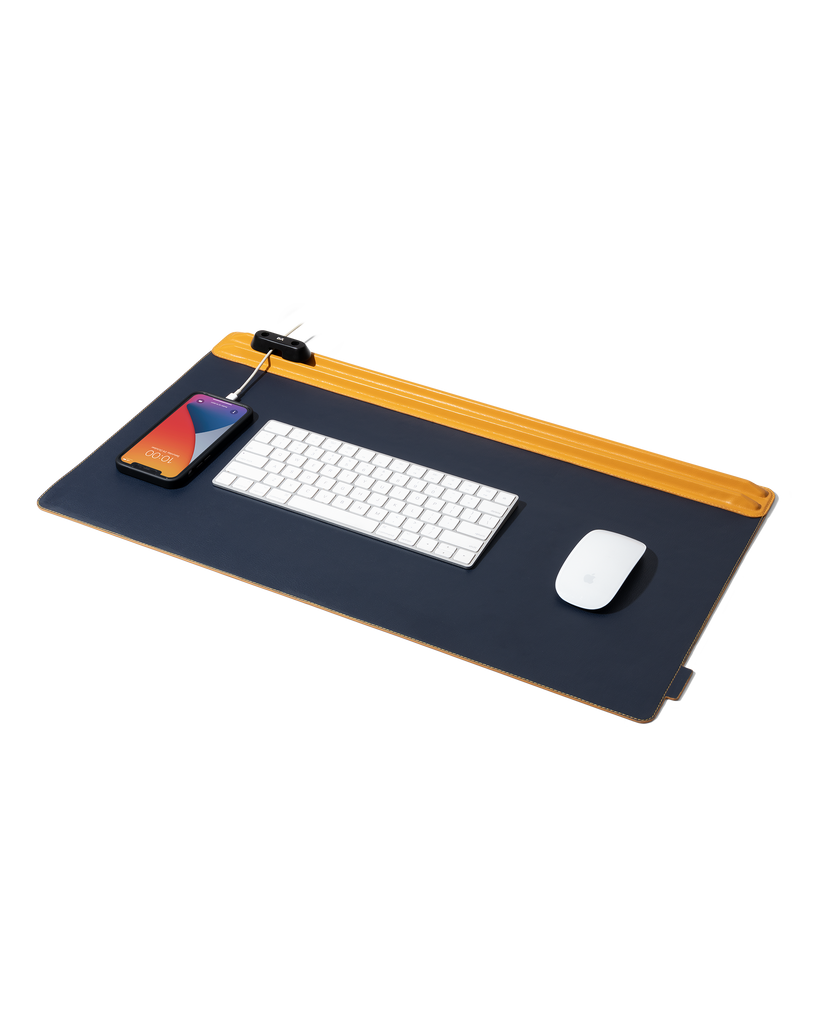 Snap On Organiser Desk Mat with Cable Holder + Phone Mount + Apple Watch Charging Stand