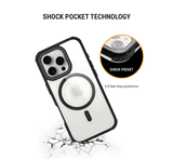 Black Armour MagSafe Phone Case Cover For iPhone 16 Pro