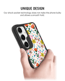 Auburn Tulips Black Hybrid Clear Case Cover For Samsung Galaxy S24