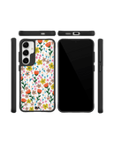 Auburn Tulips Black Hybrid Clear Case Cover For Samsung Galaxy S24 Plus