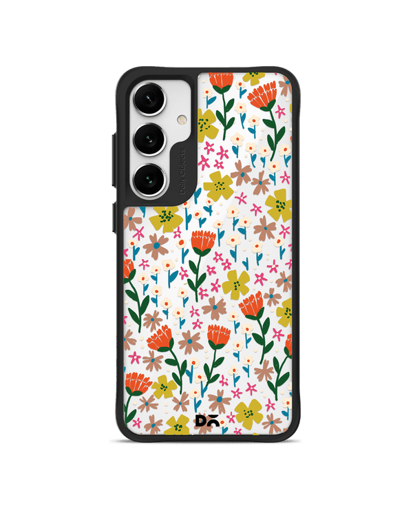 Auburn Tulips Black Hybrid Clear Case Cover For Samsung Galaxy S24 Plus