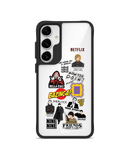 Binge Watch Black Hybrid Clear Case Cover For Samsung Galaxy S24 Plus