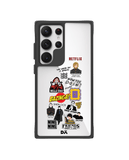 Binge Watch Black Hybrid Clear Case Cover For Samsung Galaxy S24 Ultra