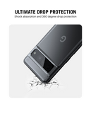 Black Frosted Clear Case Cover For Google Pixel 7 Pro