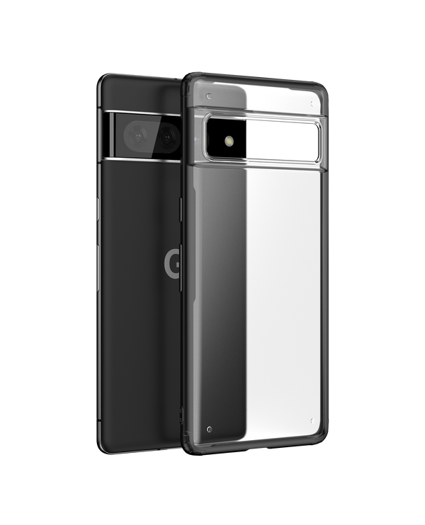 Black Frosted Clear Case Cover For Google Pixel 7 Pro