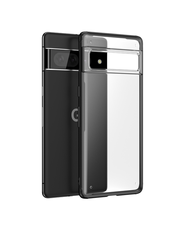 Black Frosted Clear Case Cover For Google Pixel 7