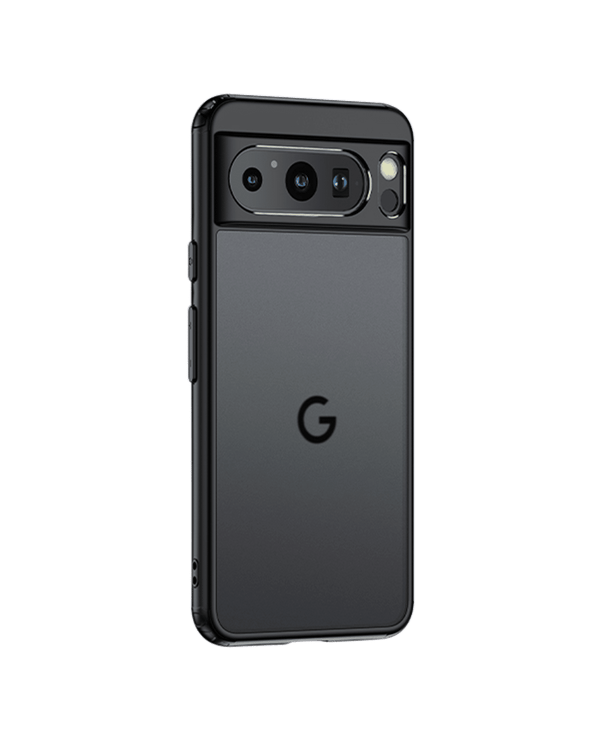 Black Frosted Clear Case Cover For Google Pixel 8 Pro