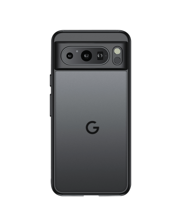 Black Frosted Clear Case Cover For Google Pixel 8 Pro