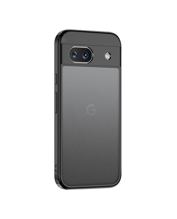 Black Frosted Clear Case Cover For Google Pixel 8a