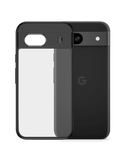 Black Frosted Clear Case Cover For Google Pixel 8a