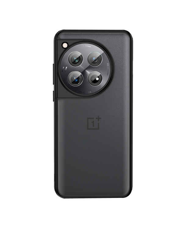 Black Frosted Clear Case Cover For OnePlus 12