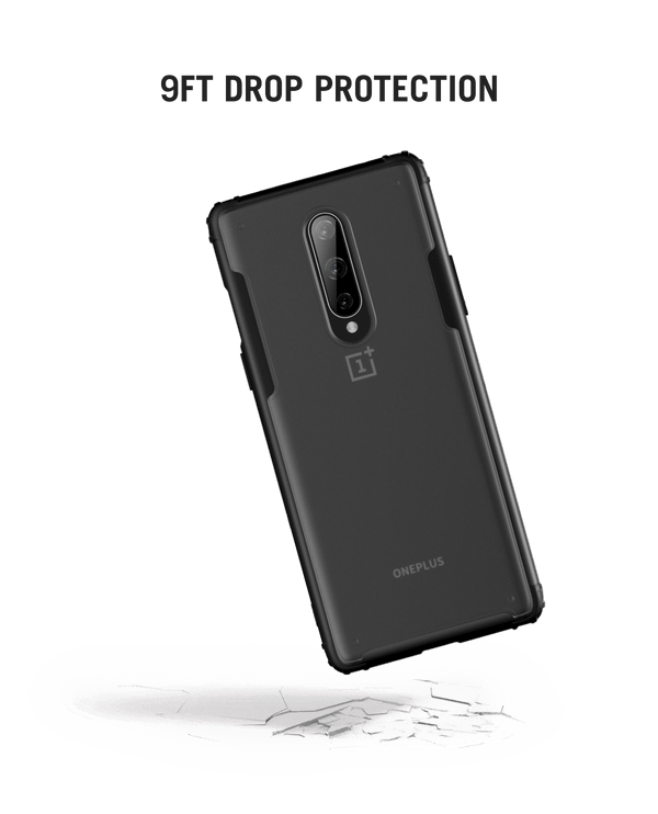Black Frosted Clear Case Cover For OnePlus 8