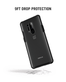 Black Frosted Clear Case Cover For OnePlus 8 Pro