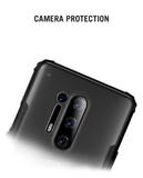 Black Frosted Clear Case Cover For OnePlus 8 Pro