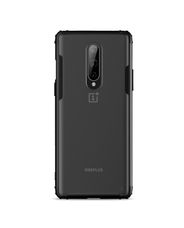 Black Frosted Clear Case Cover For OnePlus 8