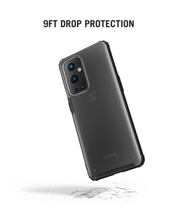 Black Frosted Clear Case Cover For OnePlus 9 Pro