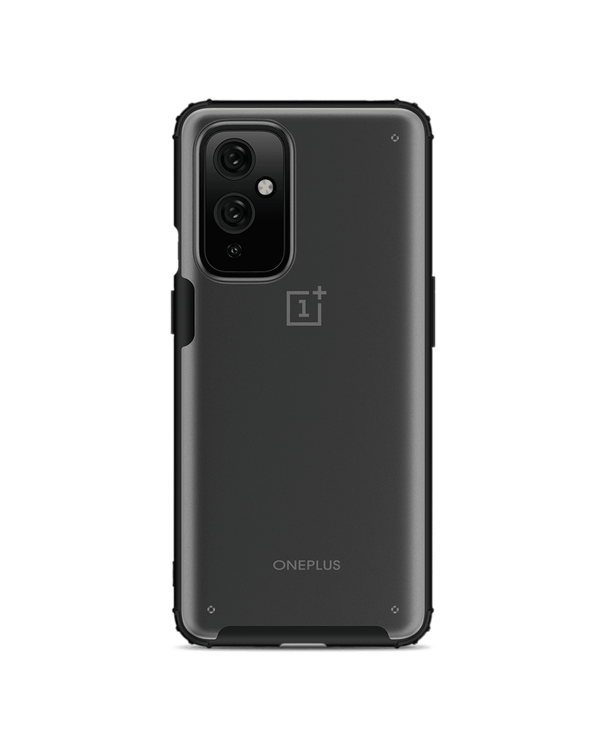 Black Frosted Clear Case Cover For OnePlus 9