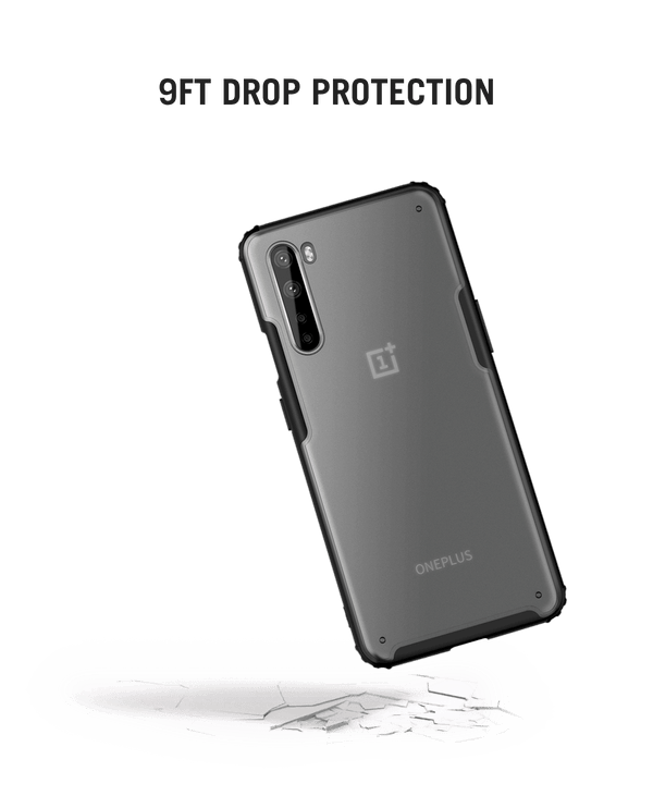 Black Frosted Clear Case Cover For OnePlus Nord