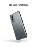 Black Frosted Clear Case Cover For OnePlus Nord 2