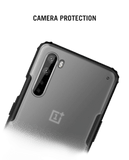 Black Frosted Clear Case Cover For OnePlus Nord
