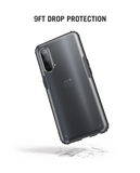 Black Frosted Clear Case Cover For OnePlus Nord CE