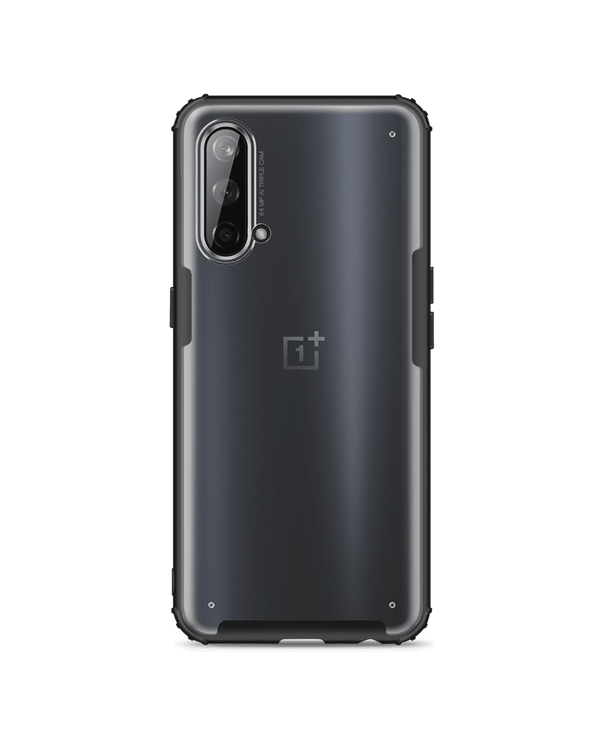 Black Frosted Clear Case Cover For OnePlus Nord CE