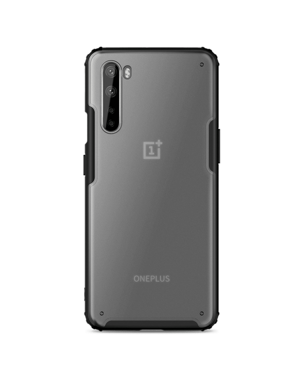 Black Frosted Clear Case Cover For OnePlus Nord