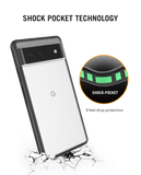 Black Hybrid Clear Case Cover for Google Pixel 6