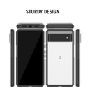 Black Hybrid Clear Case Cover for Google Pixel 6