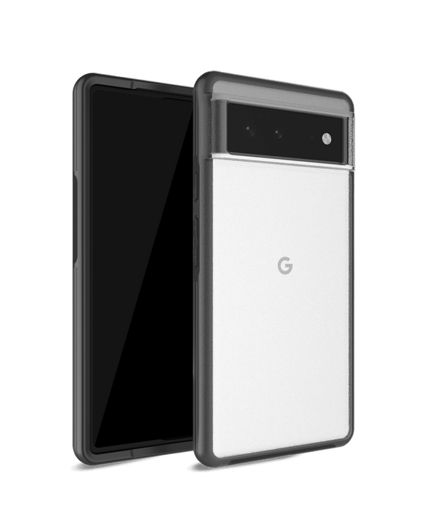 Black Hybrid Clear Case Cover for Google Pixel 6