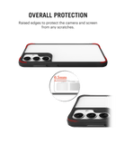 Clear Mauve & White Flowers Black Hybrid Clear Case Cover For Samsung Galaxy S24 Plus