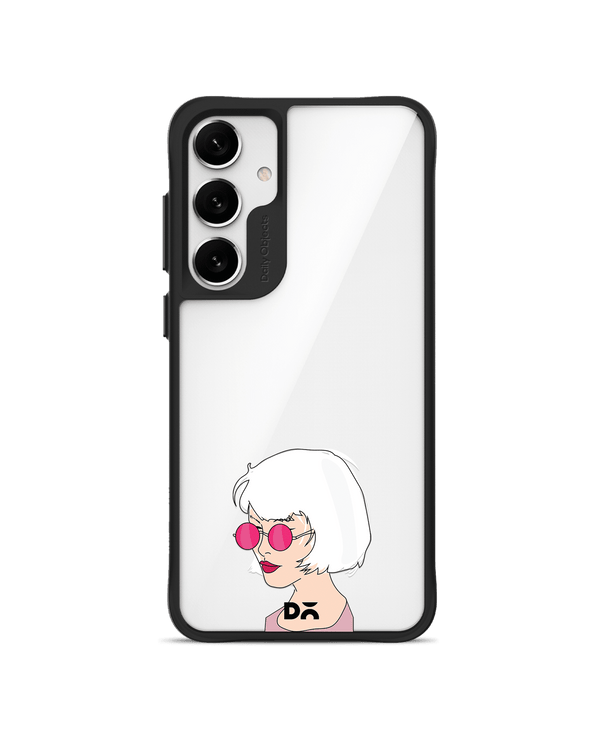 Bold Beautiful Black Hybrid Clear Case Cover For Samsung Galaxy S24 Plus