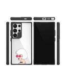 Bold Beautiful Black Hybrid Clear Case Cover For Samsung Galaxy S24 Ultra